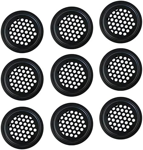 Qrity Pcs Stainless Steel Air Vent Mm Circular Mesh Black