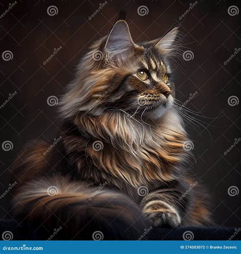 Maine Coons Are Often Described As Gentle Giants Stock Illustration