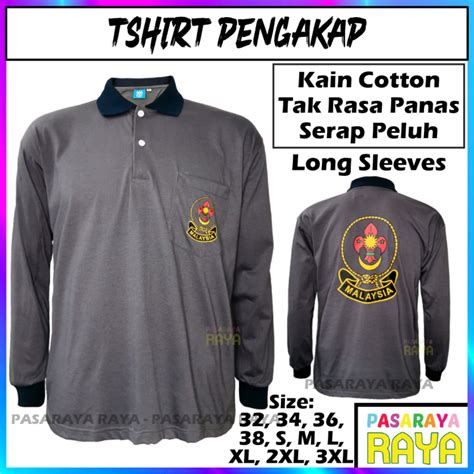 T Shirt Pengakap Uniform Sekolah Lengan Panjang Baju Tshirt Kokurikulum