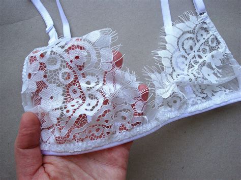 White Bralette Lace Bralette Wedding Bralette Bride Bralette Etsy