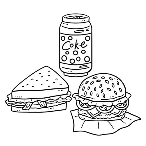 Premium Vector Basket With Bread Isolated Coloring Page For Kids