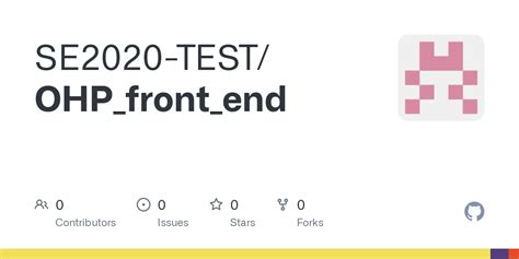 GitHub SE2020 TEST OHP Front End