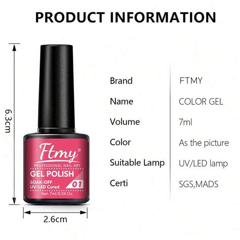 Ftmy Pi Ces Ensemble De Vernis Ongles Gel Comprenant Couleurs De