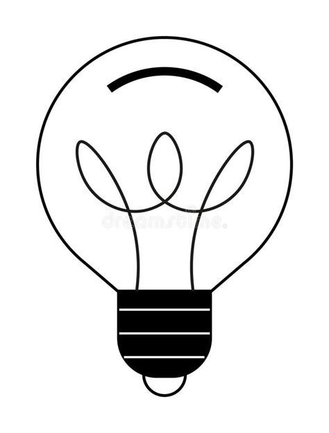 Simple Black And White Vector Light Bulb Design For Innovation And