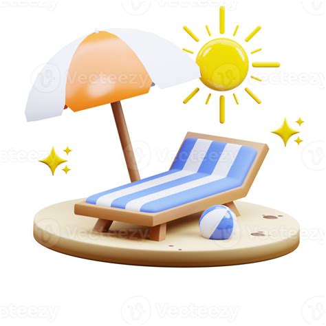 Beach Chair 3d Illustration 23252191 Png