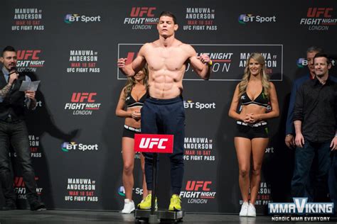 Weigh In Photos Gunnar Nelson At Ufc Fn London