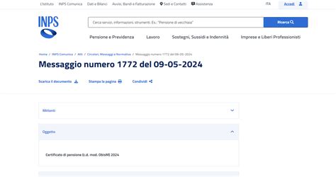 Certificato Di Pensione Inps 2024 Le Novità Del Modello Obism