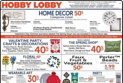 Hobby Lobby Flyers Weekly Ads January