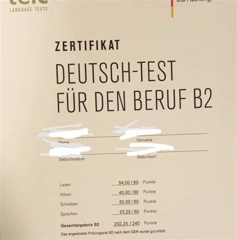 Pr Fungs Vorbereitung Deutsch Test F R Den Beruf Dtb B