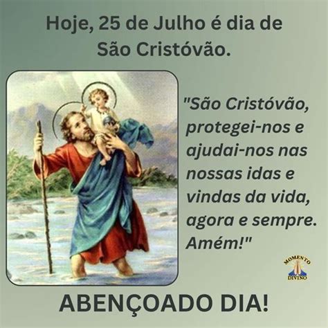 Dia De São Cristóvão Momento Divino 7669