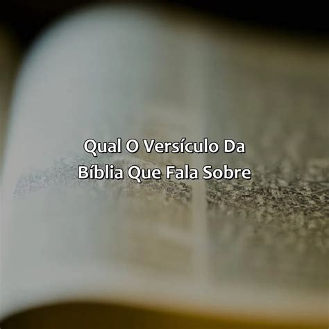 Qual O Vers Culo Da B Blia Que Fala Sobre B Blia Da B Blia