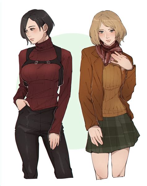 Ashley Graham And Ada Wong Resident Evil And 2 More Drawn By