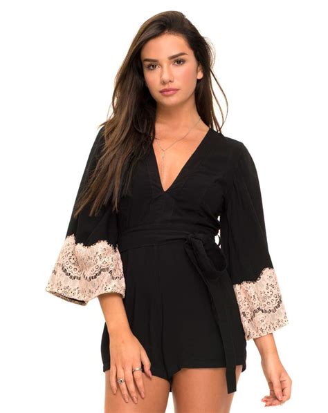 Check Out This Sultry Black Playsuit This Standout Number Features An