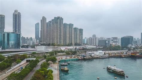 New Yau Ma Tei Typhoon Shelter Hong Kong April 22 2023 Editorial