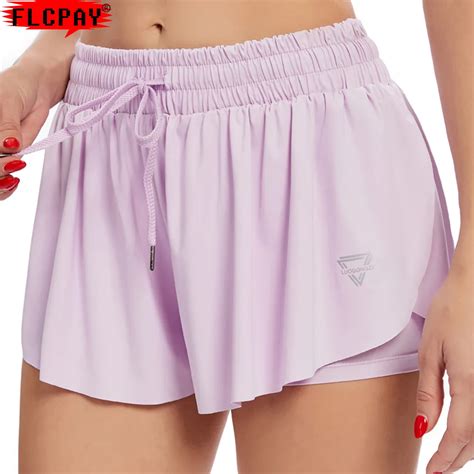 Women S Refreshing Flowy Running Yoga Workout Gym Athletic Hiking Shorts Leggings High