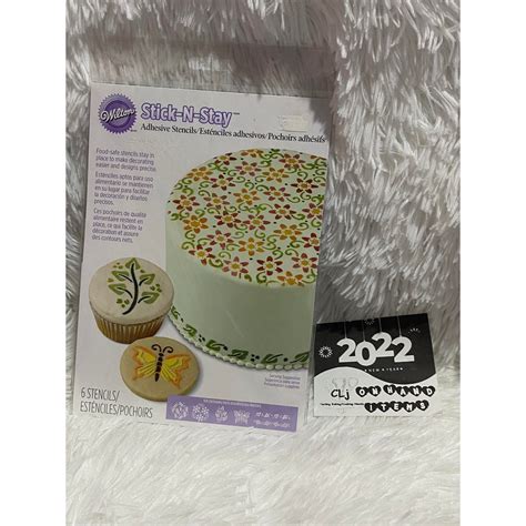 2022love11shop2020 Wilton Stick N Stay Adhesive Stencils Food Safe