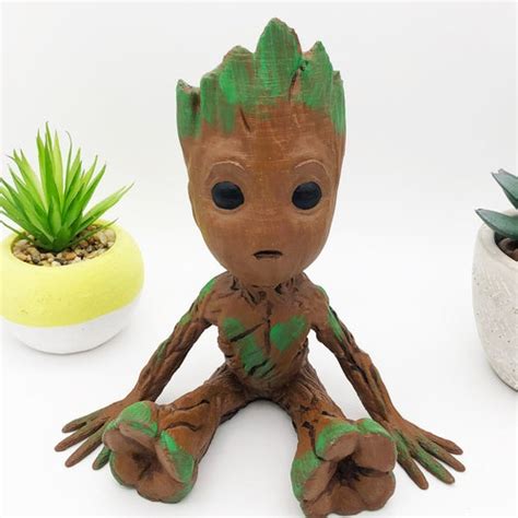 40 Off 3D Printed And Hand Painted Baby Groot Etsy UK