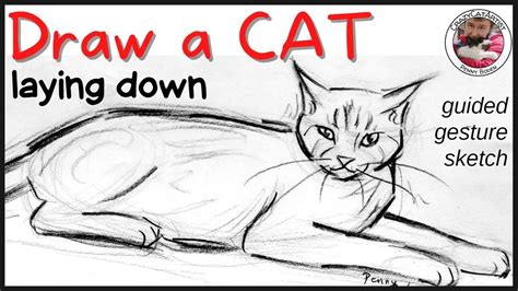 Cat Lying Down Drawing