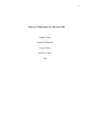 Analysis Of Utilitarianism Docx 1 Analysis Of Utilitarianism By