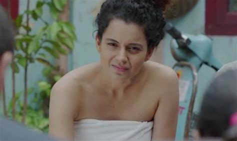 Bollywood Actress Kangana Ranaut In Towels Hot Pics Tanu Weds Manu