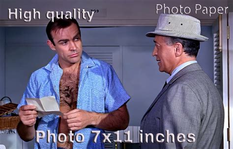 Sean Connery Cec Linder James Bond 007 Goldfinger Photo 11x7 Inches 02