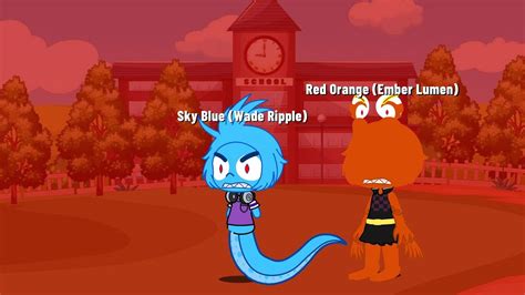 Warner Bros Rainbow Fríends 🌈 Movie Ember🔥 And Wade💧turns Into Red Orange♥️🧡 And Sky Blue💙