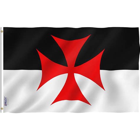 Anley 90x150cm Knights Templar Battle Flag Banner Shopee Philippines