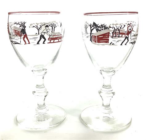 Lot Pc Vintage Gay Fad Studios Glass Stemware