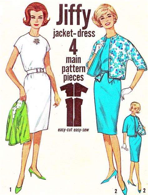 1960s Dress Pattern Simplicity 4897 Jiffy Kimono Sleeve Sheath Etsy