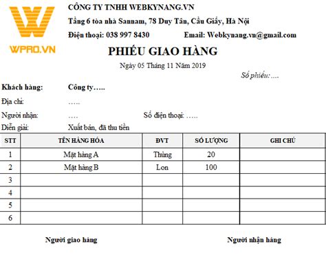 Top 50 mẫu thiết kế phiếu gửi hàng đẹp nhất