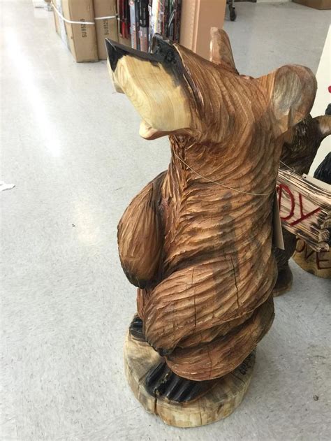 Chunky Brown Bear Chainsaw Carving Free Shipping Etsy Carving Bear