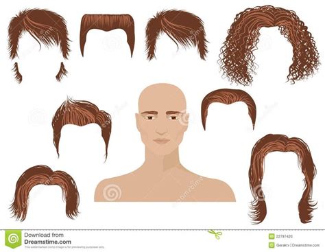 Hairstyle Man Gezicht En Reeks Kapsels Stijle Kapsels Gezicht