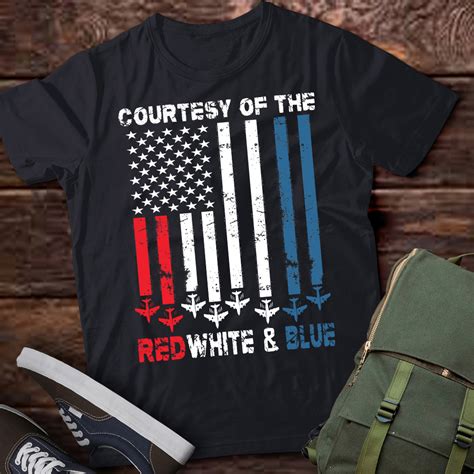 Courtesy Of The Red White And Blue Vintage America Us Flag T Shirt Ltsp