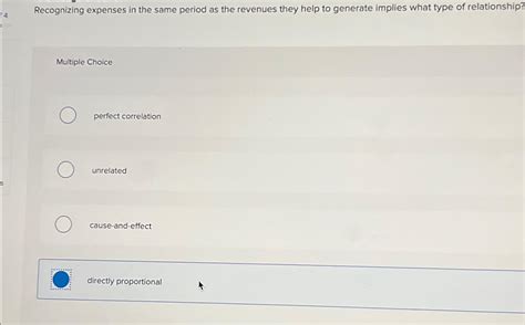 Solved Recognizing Expenses In The Same Period As The Chegg