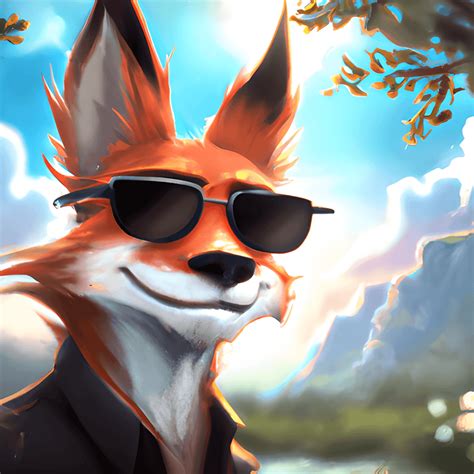 Fox With Sunglasses · Creative Fabrica