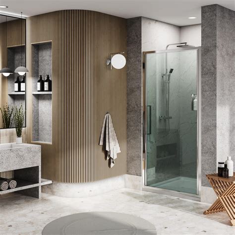 Wave Hinged Door Lakes Showering Spaces