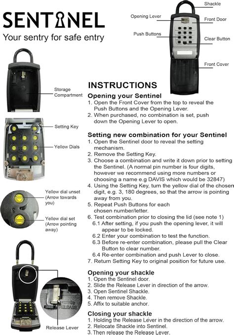 Sentinel Push Button Wall Mounted Key Safe