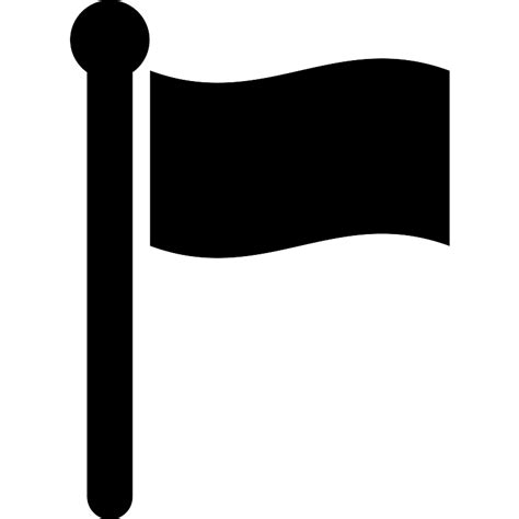 Flag Signal In Black Cloth On A Pole Vector Svg Icon Svg Repo