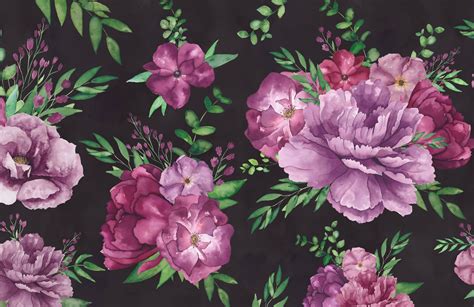 Purple Black Floral Wallpapers - 4k, HD Purple Black Floral Backgrounds ...