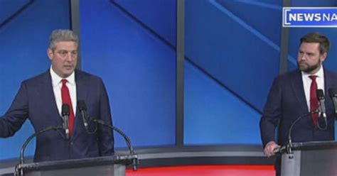 Ohio U S Senate Candidates Rep Tim Ryan And J D Vance Clash In Debate Cbs News