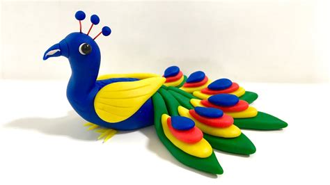 Clay Time How To Make A Peacock With Open Feathers Model Craft