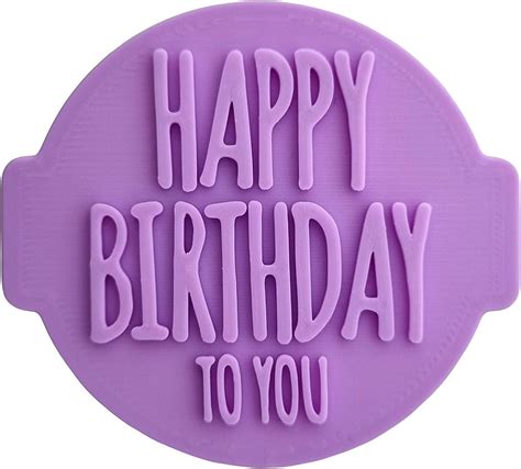 Happy Birthday Embosser Stamp For Fondant Icing Cupcake Cake Cookie