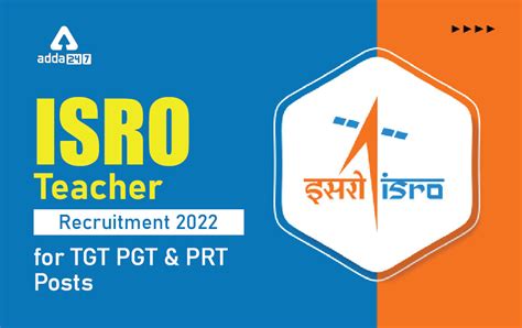 Isro Teacher Recruitment For Tgt Pgt Prt Posts