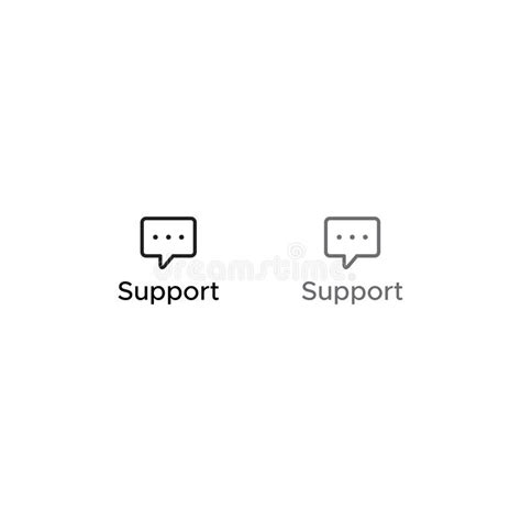 Live Chat Support Icon Vector Speech Bubble Symbol Image Stock Vector