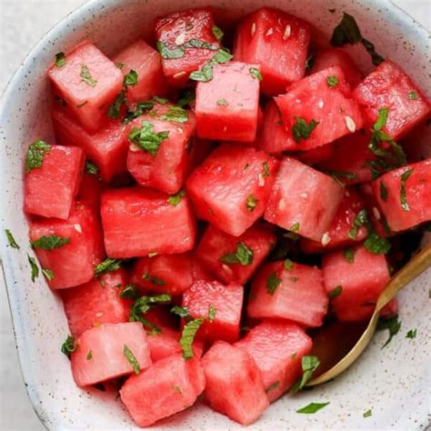 Watermelon Mint Salad The Wooden Skillet