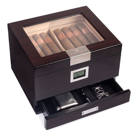 Buy Mantello Cigars Cigar Humidor With Drawer For Cigar Accessories