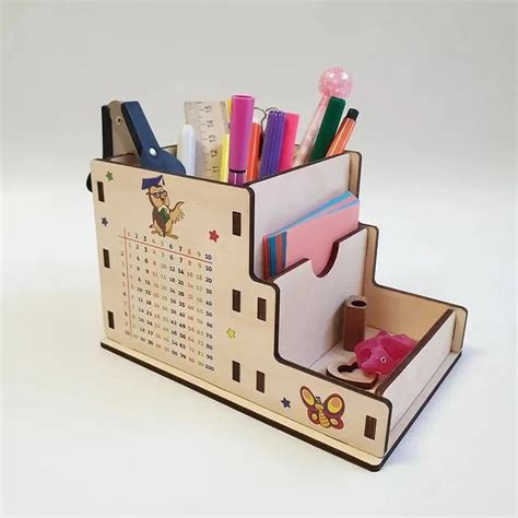 Laser Cut Desk Accessories Organizer Free Vector - Designs CNC Free ...