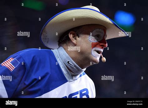 Rodeo Clown Flint Rasmussen Jokes With Audience Members At The Pbr