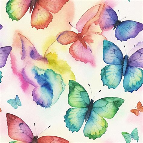 Premium Vector Butterfly Seamless Pattern Cute Colorful Butterflies Beautiful Insects Retro