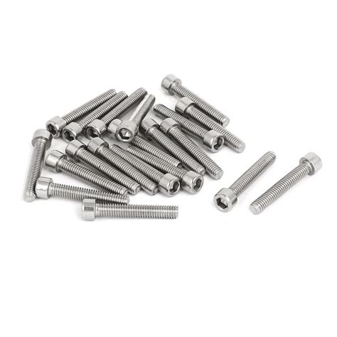 Uxcell M6x35mm 304 Stainless Steel Fully Thread Hex Socket Cap Head Screws Bolts 20pcs Amazon